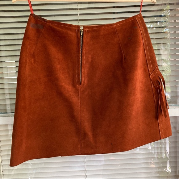 1970s Fringe Leather Skirt 🤎 - Picture 6 of 6